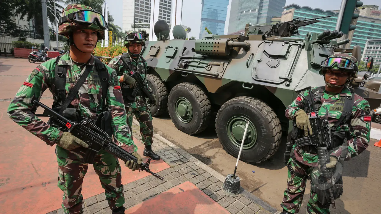 Jelang KAA, Kawasan Bundaran HI Dijaga TNI 