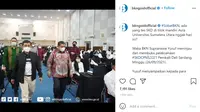 Wakil Kepala BKN Supranawa Yusuf meninjau pelaksanaan SKD CPNS 2021 Pemkab Deli Serdang, Minggu (26/9/2021) (Foto: Instagram BKN)