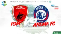 Liga 1 2018 PSM Makassar Vs Arema FC (Bola.com/Adreanus Titus)