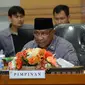 Ketua Komisi VIII DPR RI, Ali Taher saat memimpin rapat kerja dengan BPK untuk membahas peningkatan pelayanan haji.