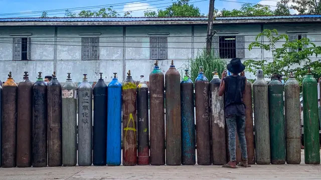 Putus Asa Mencari Pasokan Oksigen di Myanmar