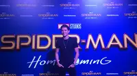 Tom Holland di red carpet Spiderman Homecoming di Singapura