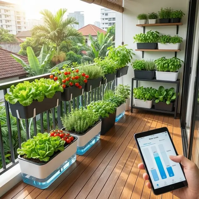 Desain Balkon Rumah yang Bisa Jadi Kebun Sayur Mini