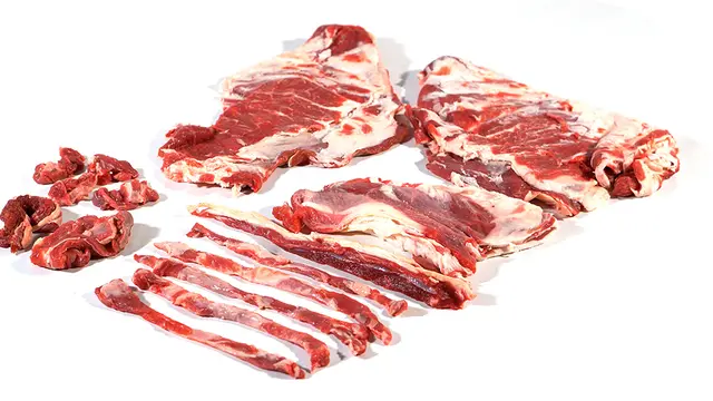 Ilustrasi daging kambing berlemak