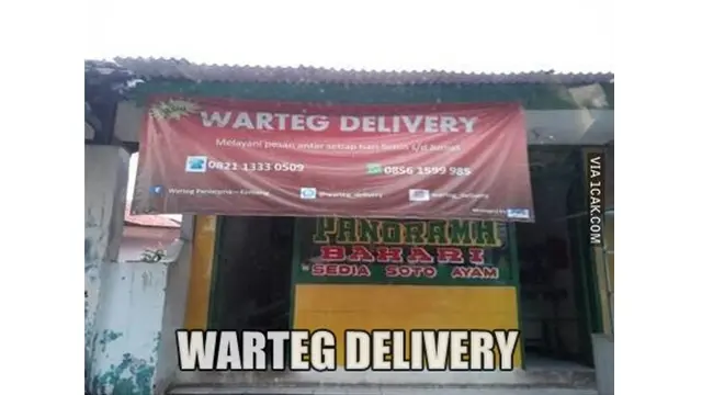 6 Tulisan di Warteg Ini Kelewat Unik, Bikin Heran