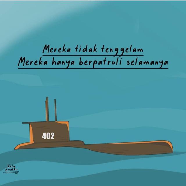 Sketsa Kri Nanggala 402 Unggahan Najwa Shihab Dan 5 Artis Ini Bikin Haru Ada Pelaut Melangkah Di Awan Showbiz Liputan6 