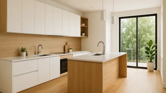 Desain Dapur Kecil Minimalis Modern dengan Konsep Open Space/Ilustrasi AI