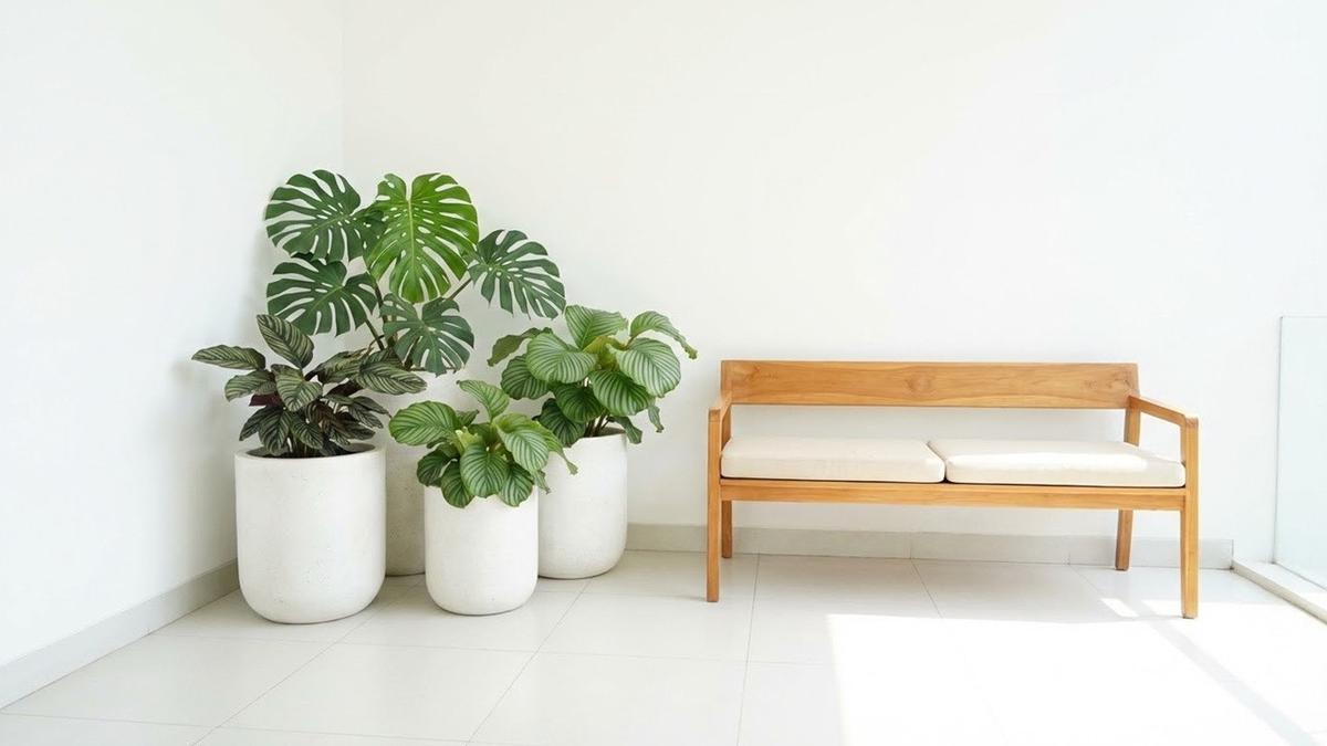 9 Model Teras Minimalis Modern dengan Tanaman Pot Monokrom, Natural Bernuansa Modern