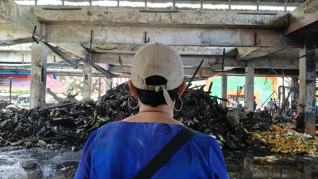 Mujilah, pedagang korban kebakaran Pasar Kramat Jati