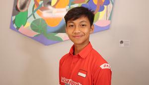 Kiandra Ramadhipa saat melakukan wawancara dengan Bola.com. (Abdul Aziz/Bola.com)