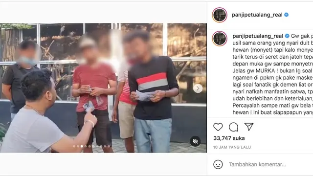 Panji Petualang Tindak Pengamen Topeng Monyet yang Siksa Monyetnya