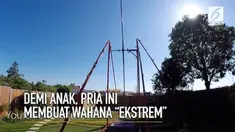 Colin Furze, Pria asal Stamford, Inggris membuat ayunan yang dapat berputar 360 derajat.