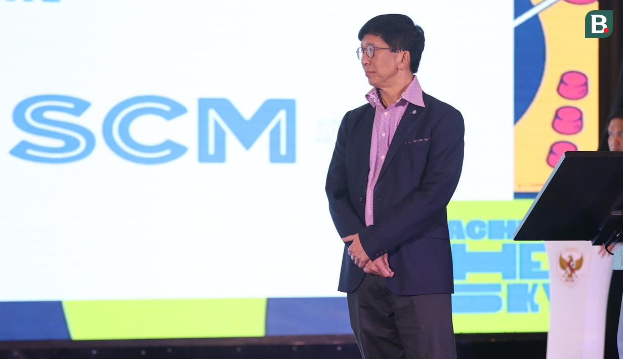 Direktur Utama SCM, Sutanto Hartono hadir di acara PSSI Partner Summit 2024 di Hotel Park Hyatt, Jakarta Pusat, pada Senin (16/12/2024). (Bola.com/Abdul Aziz)