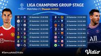 Jadwal dan Live Streaming Liga Champions 2021/2022 Pekan Kedua di Vidio. (Sumber : dok. vidio.com)
