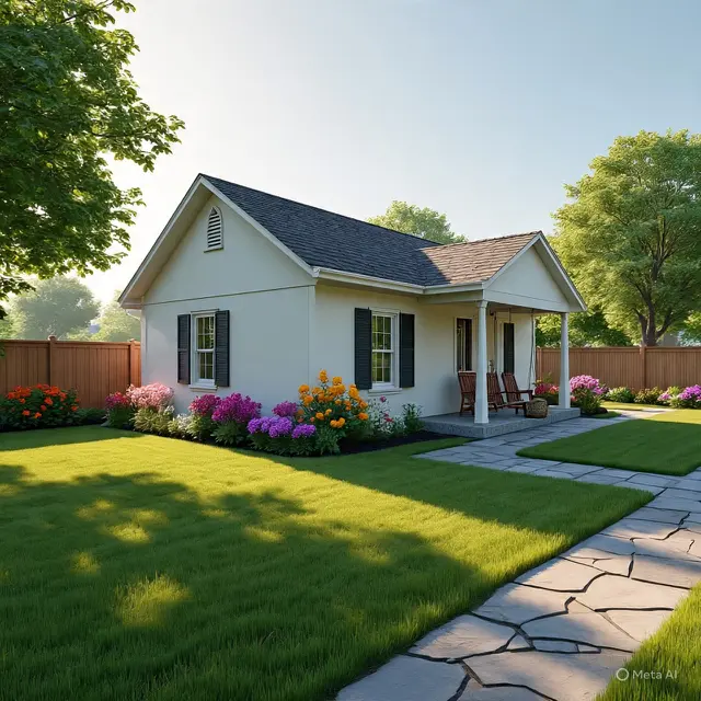 Rumah Sederhana 9x12 dengan Taman