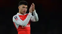 1. Alex Oxlade-Chamberlain, gelandang serang ini diprediksi akan meninggalkan Arsenal guna bergabung dengan Manchester City atau Chelsea. (AFP/Glyn Kirk) 