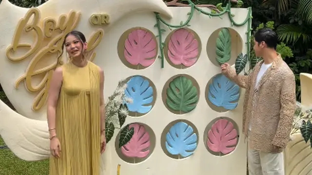 Gaya Serasi Al Ghazali dan Alyssa Daguise dalam Busana Earth Tone dari Sapto Djojokartiko di Momen Gender Reveal