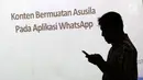 Kemenkominfo memberi pemaparan terkait polemik GIF Whatsapp di Jakarta, Senin (6/11). Kemenkominfo juga sudah mengirimkan surat pemberitahuan ke operator Internet Service Provider (ISP) untuk memblokir enam DNS Tenor. (Liputan6.com/Immanuel Antonius)