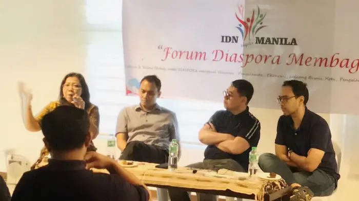 Pembicara dalam Forum Diaspora Membagi yang diadakan di Manila, Filipina. (Indonesian Diaspora Network Chapter Manila/Said Zaidansyah)