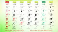 Kalender Islam Bulan Agustus 2026 Lengkap, Jadwal Hijriah, Maulid Nabi, dan Libur Nasional