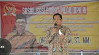 Wakil Ketua MPR RI Mahyudin ST mengajak masyarakat Kecamatan Samboja, Kutai Kertanegara datang ke TPS dan memberikan suaranya dengan menggunakan hati nurani.