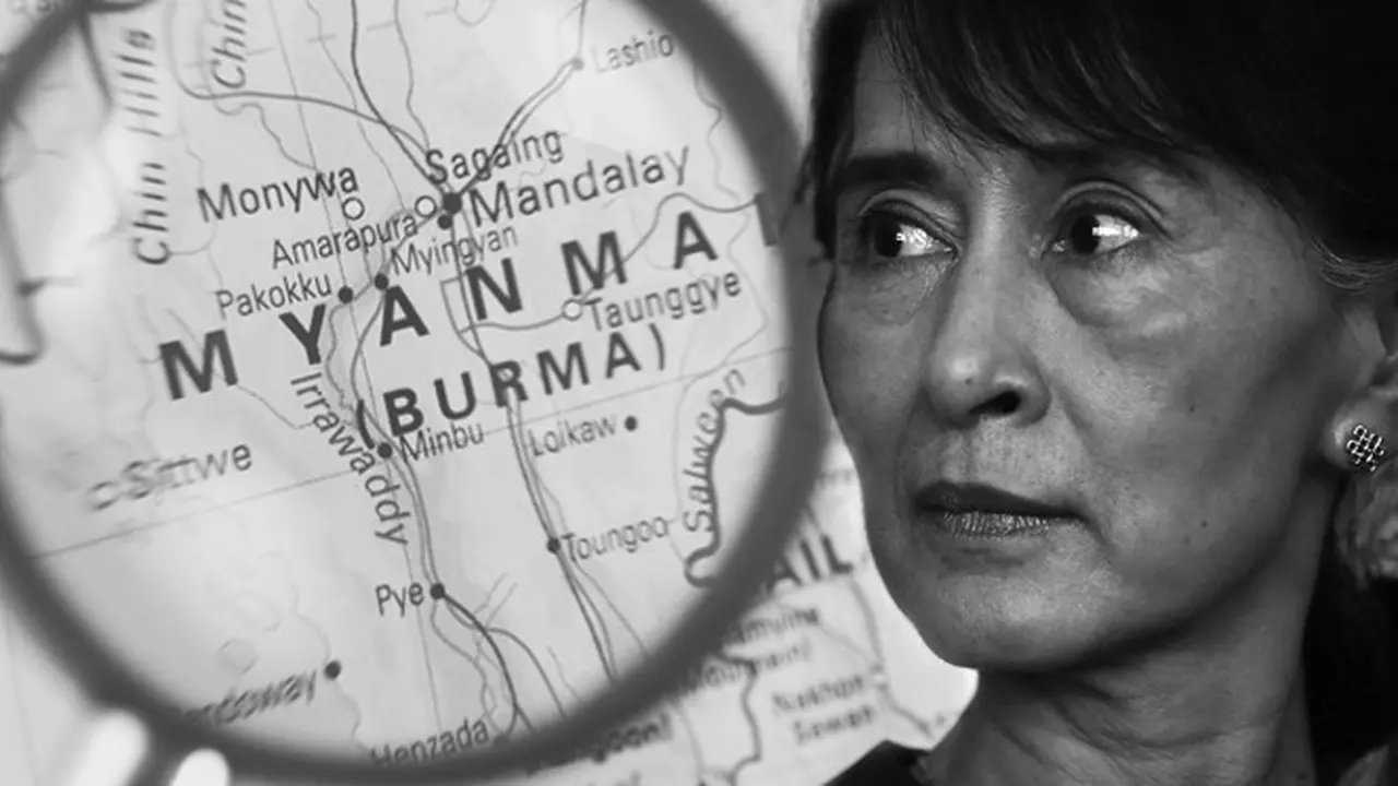 Banner Infografis Aung San Suu Kyi