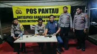 Pos Pantau Antisipasi Gangguan Kamtibmas Polres Metro Tangerang Kota. (Liputan6.com/Pramita Tristiawati)