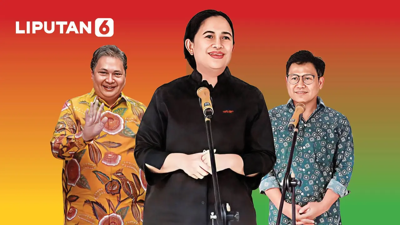 Banner Infografis Manuver Puan ke Kediaman Cak Imin & Airlangga dalam Sehari