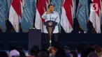 Presiden Republik Indonesia, Prabowo Subianto memberi pidato pada acara deklarasi Gerakan Solidaritas Nasional (GSN) di Indonesia Arena, Kompleks Gelora Gung Karno, Senayan, Jakarta. Sabtu (2/11/2024). (Liputan6.com/Herman Zakharia)
