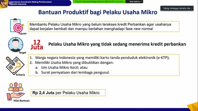 Bantuan pemerintah kepada UMKM
