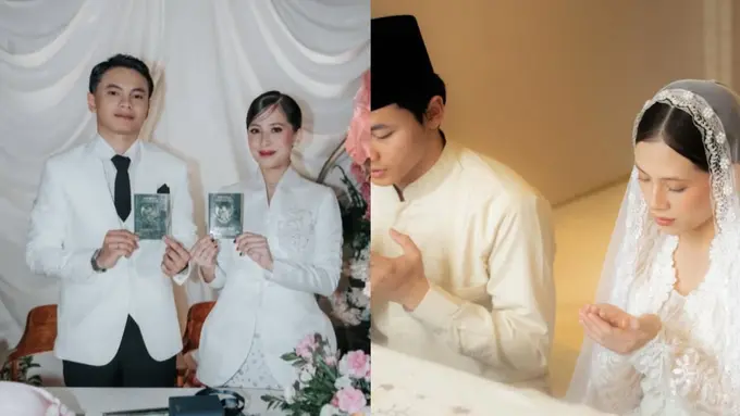 Dua Kebaya Putih Pilihan Adhisty Zara Saat Lakoni Akad Nikah dengan Tsaqib, Perpaduan Beskap Modern dan Kutubaru yang Anggun