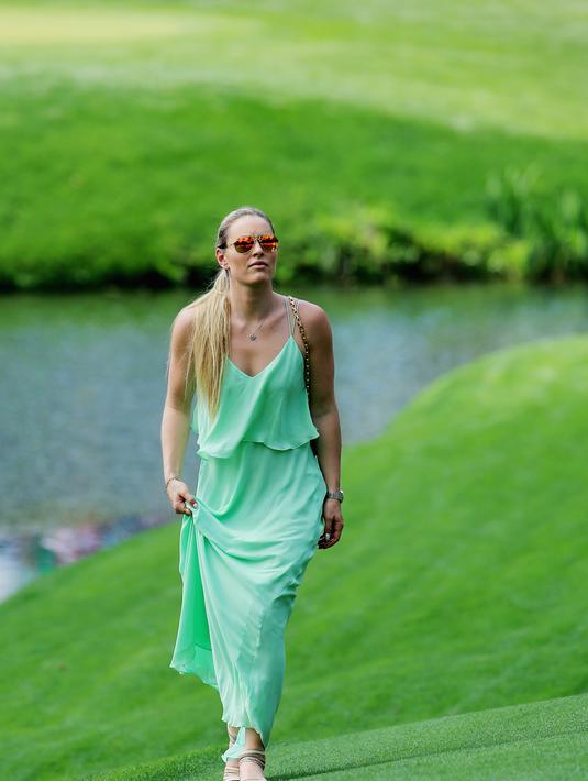 Lindsey Vonn pernah berpacaran dengan pegolf Tiger Woods. (David Cannon/Getty Images/AFP)