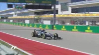 Pebalap Mercedes, Nico Rosberg, mengungguli Daniel Ricciardo dan Lewis Hamilton pada sesi latihan bebas GP AS, Sabtu (22/10/2016) dini hari WIB. (Bola.com/Twitter/F1) 