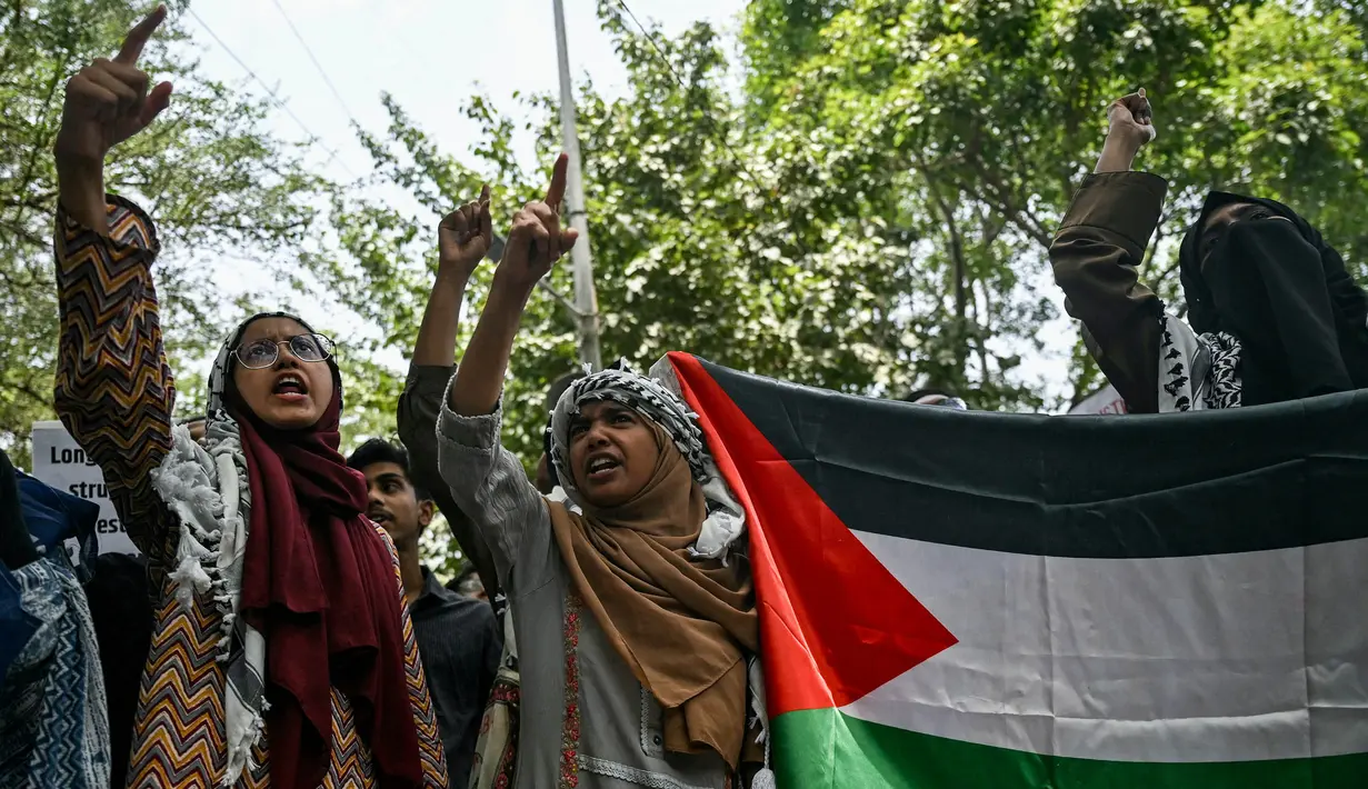 Pada Jumat (31/5/2024), militer Israel menyerang sejumlah target di berbagai penjuru Gaza. (Arun SANKAR/AFP)
