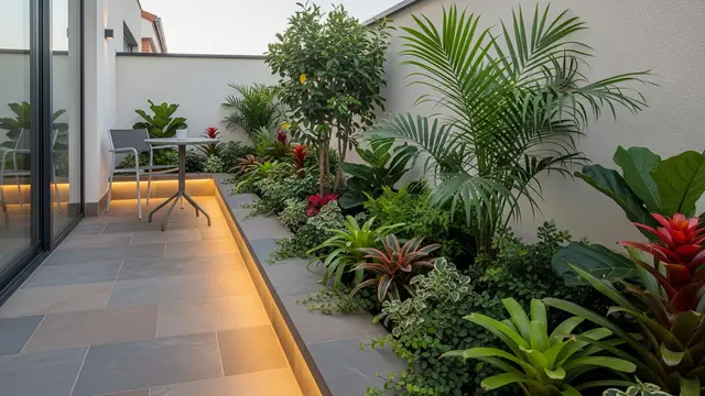 Model Teras Rumah Sempit Lebar 1 Meter, Fungsi Ganda untuk Kebun (AI)