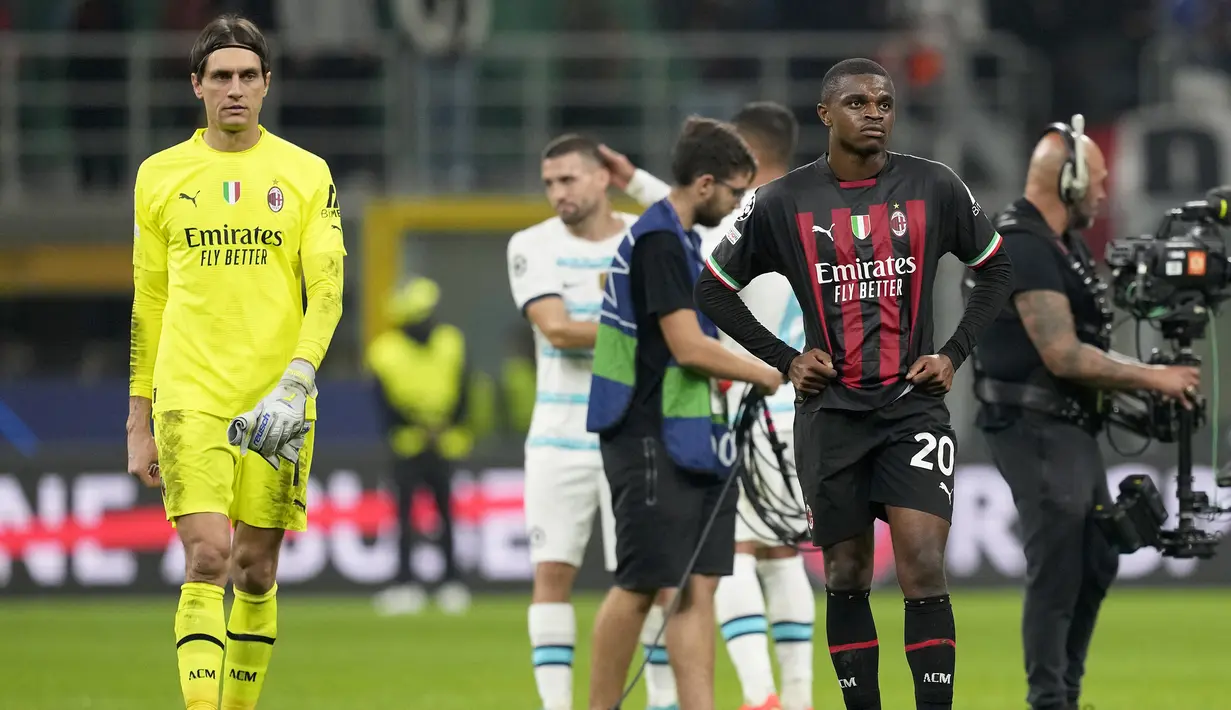 Hingga laga usai AC Milan gagal mencetak gol dan kembali harus menerima kekalahan dari Chelsea. (AP/Antonio Calanni)