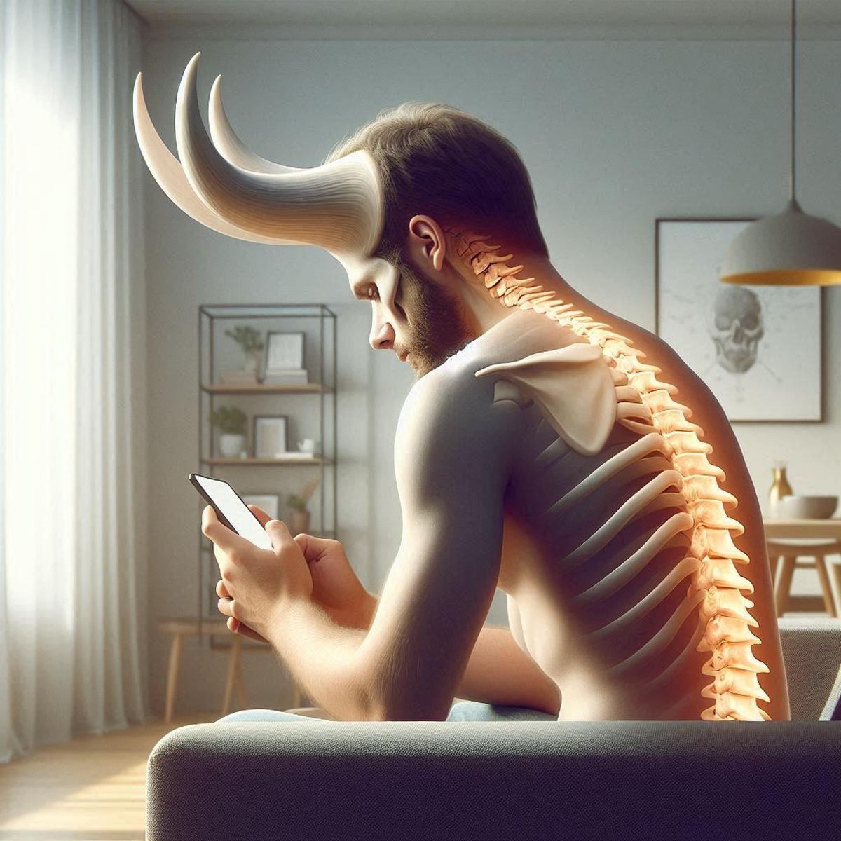 Ilustrasi Munculnya Tanduk Akibat Smartphone