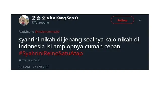 alasan nyeleneh alasan Syahrini menikah di Jepang (@tarzooone)