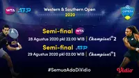 Semifinal ATP dan WTA Western & Southern 2020 di Vidio. (Sumber: Vidio)