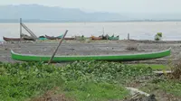 Kondisi danau limboto yang mulai mengering akibat musim kemarau panjang (Arfandi Ibrahim/Liputan6.com)