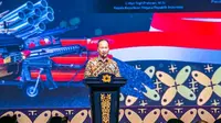 Menteri Perindustrian Agus Gumiwang Kartasasmita pada acara Business Matching Tahap IV: Percepatan Realisasi Belanja Produk Dalam Negeri oleh Kementerian/Lembaga, Pemerintah Daerah, dan BUMN di Nusa Dua, Bali, Kamis (6/10/2022).