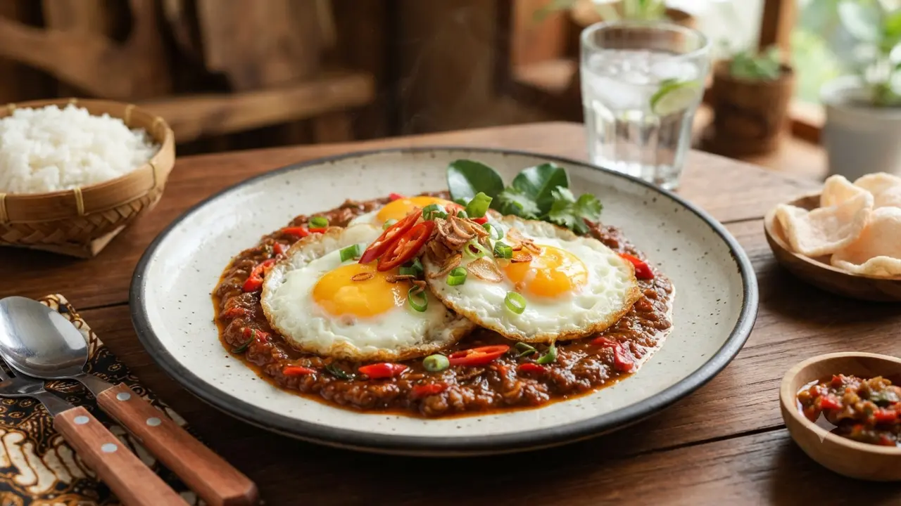Resep Telur Ceplok Bumbu Rujak