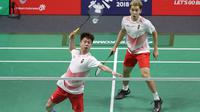 Ganda putra Indonesia, Kevin Sanjaya Sukamuljo/Marcus Fernaldi Gideon. (PBSI)
