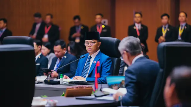 Menlu RI Sugiono dalam sesi pleno Pertemuan Menteri Luar Negeri ASEAN (ASEAN Foreign Ministers’ Meeting/AMM) di Kuala Lumpur, Malaysia, 9 Juli 2025. (Dok. Kemlu RI)