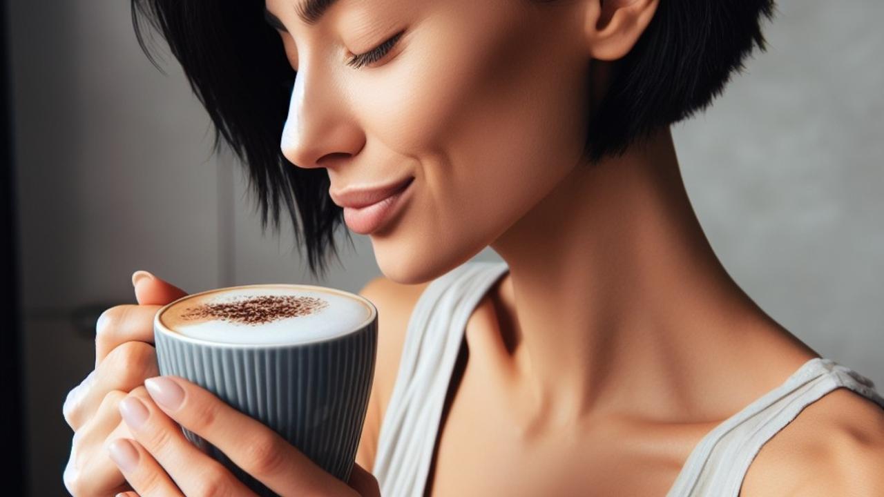 ilustrasi minum kopi