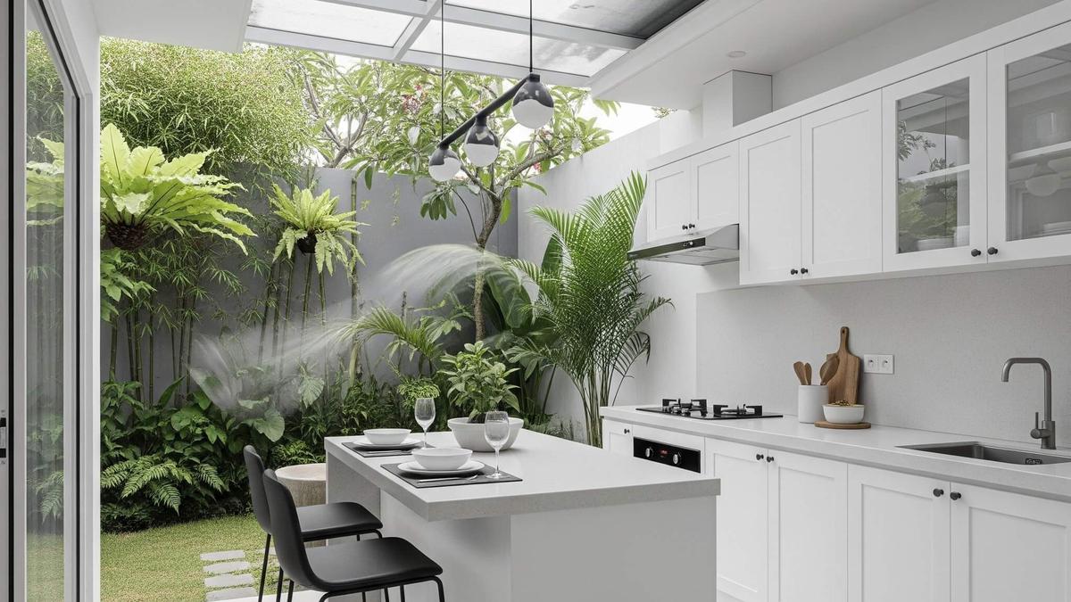 12 Ide Dapur Semi Outdoor dengan Taman Belakang, Solusi Asri Rumah Kecil