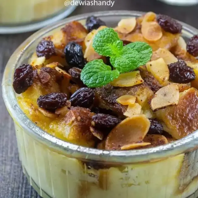 Puding Kukus Roti Kismis Keju