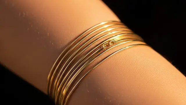 Gelang Emas Layer Tipis