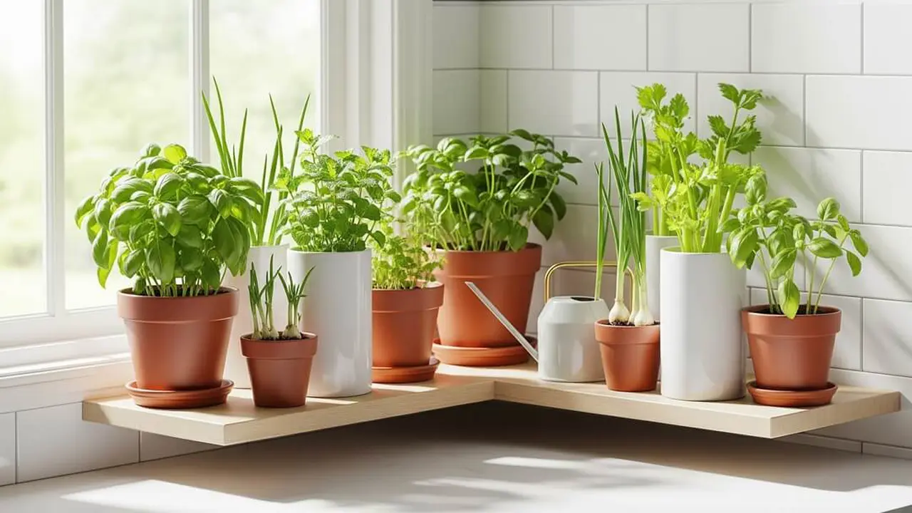 Ide Kebun Sayur Kecil di Jendela Dapur