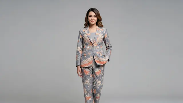 One Set Blazer Batik Pastel